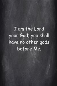 2020 Weekly Planner Religious Modern Wording 1st Commandment Chalkboard Style