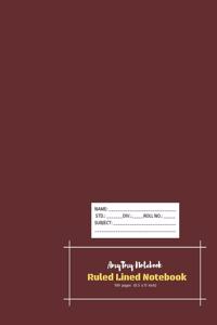 Ruled Lined Notebook - AmyTmy Notebook - 100 pages - 8.5 x 11 inch - Matte Cover