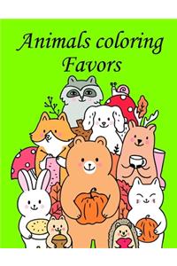 Animals coloring Favors