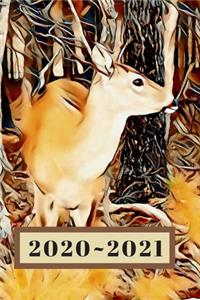 Camouflage Brown Doe in the Woods Dear Lover's Dated Weekly 2 year Calendar Planner for Hunters: Cute Small Pocket/Purse Size To-Do Lists, Tasks, Notes, Appointments at-A-Glance Schedule Notebook for a Man or Woman