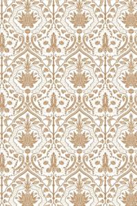 2020 Weekly Planner White Kraft Damask Design Pattern 134 Pages