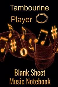 Tambourine Player Blank Sheet Music Notebook