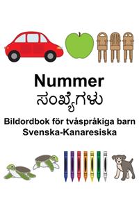 Svenska-Kanaresiska Nummer/ಸಂಖ್ಯೆಗಳು Bildordbok för tvåspråkiga barn