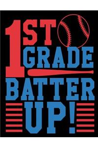1st Grade Batter Up Primary Composition Notebook For Boys Baseball