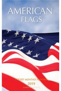 American Flags Pocket Monthly Planner 2019