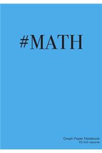 Graph Paper Notebook 1/2 inch squares