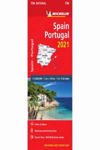Spain & Portugal 2021 - Michelin National Map 734