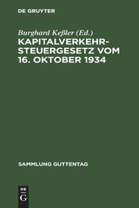 Kapitalverkehrsteuergesetz vom 16. Oktober 1934