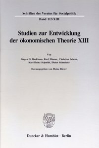Studien Zur Entwicklung Der Okonomischen Theorie XIII: Deutsche Finanzwissenschaft Zwischen 1918 Und 1939