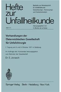 Verhandlungen Der Österreichischen Gesellschaft Für Unfallchirurgie