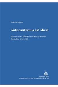 Antisemitismus Auf Abruf