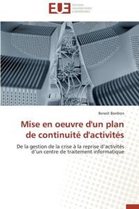 Mise En Oeuvre d'Un Plan de Continuité d'Activités