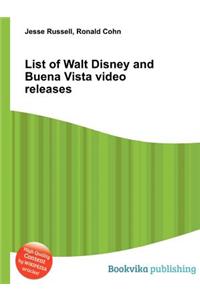 List of Walt Disney and Buena Vista Video Releases