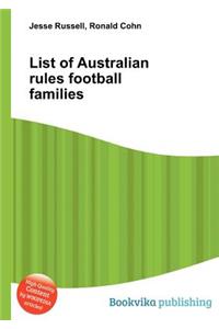 List of Australian Rules Football Families