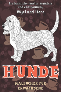 Malbücher für Erwachsene - Erstaunliche Muster Mandala und Entspannung - Vögel und Tiere - Hunde