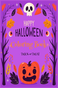Happy Halloween Coloring Book trick or treat