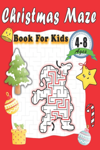Christmas Maze Book for Kids Ages 4-8