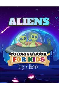 Aliens coloring book for kids