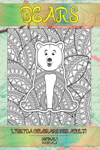 Libri da colorare per adulti - Mandala - Animali - Bears