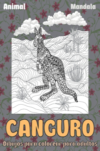 Dibujos para colorear para adultos - Mandala - Animal - Canguro