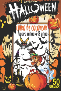 Halloween Libro de Colorear para niños 4-8 años