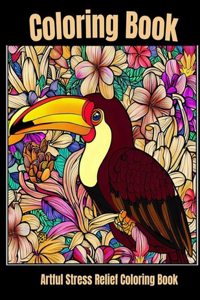 Artful stress relief coloring book
