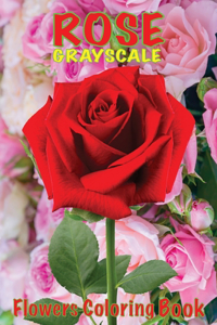 Rose Flowers Grayscale Coloring Book