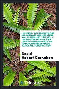 The Ad Deum Vadit of Jean Gerson