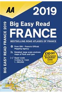 AA Big Easy Read Atlas France 2019