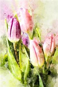 Pink Tulips in Watercolor Journal