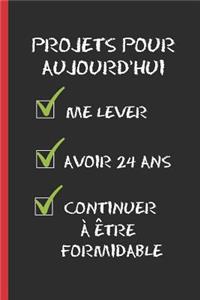 Projets Pour Aujourd'hui: Cadeau d'anniversaire original et fun. 24 ANS. journal, cahier de notes ou agenda. joyeux anniversaire.