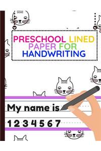 Preschool Lined Paper For Handwriting