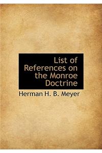 List of References on the Monroe Doctrine