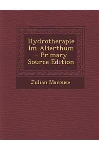 Hydrotherapie Im Alterthum