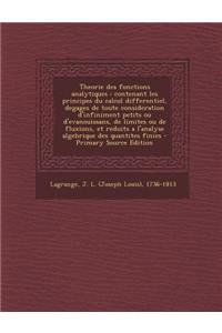 Theorie des fonctions analytiques