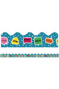 School Pop Hello Scalloped Borders