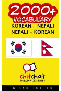 2000+ Korean - Nepali Nepali - Korean Vocabulary