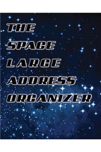 The Space Large Address Book: Galaxy Cover: (8x10) Extra Large Size for Seniors - 360 Contacts: Galaxy Cover: (8x10) Extra Large Size for Seniors - 360 Contacts