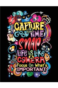 Capture the good time snap life is like a camera focus on what's important