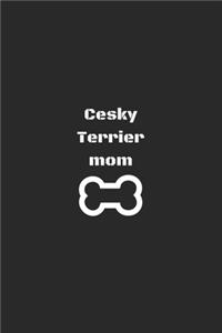 cesky terrier mom lined journal
