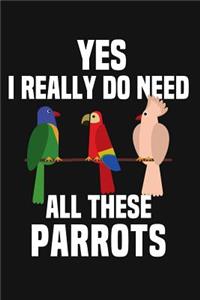 Yes I Really Do Need All These Parrots
