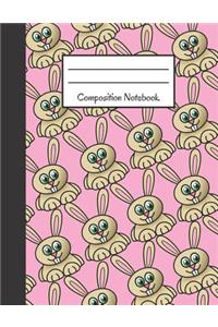 Composition Notebook: 120 Pages, College Ruled, Rabbit Design, (Large, 8.5 X 11 In.)