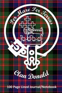 Clan Donald 100 Page Lined Journal/Notebook