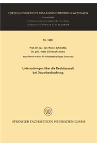 Untersuchungen Über Die Reaktionszeit Bei Dauerbeobachtung