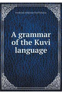 A Grammar of the Kuvi Language