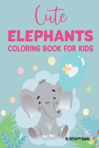 Cute Elephants Coloring Book For Kids