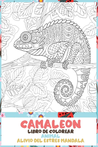 Libro de colorear - Alivio del estrés Mandala - Animal - Camaleón