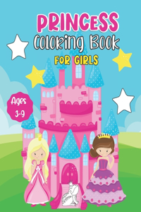 Princess Coloring Book for Girls Ages 3-9