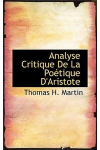 Analyse Critique de La Poactique D'Aristote