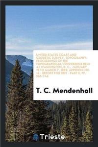 United States Coast and Geodetic Survey, Topography